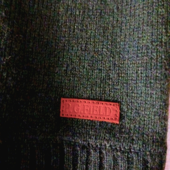 PG Field Wool Sweater Mens XL V-Neck Hunter Green Vintage Cabincore - Picture 4 of 7
